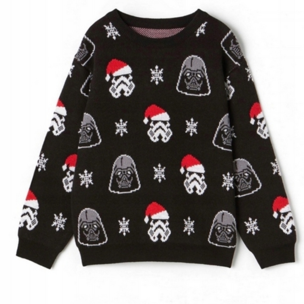 Zara Kids Christmas Star Wars Troopers Darth Vader Sweater Size 11 - 12